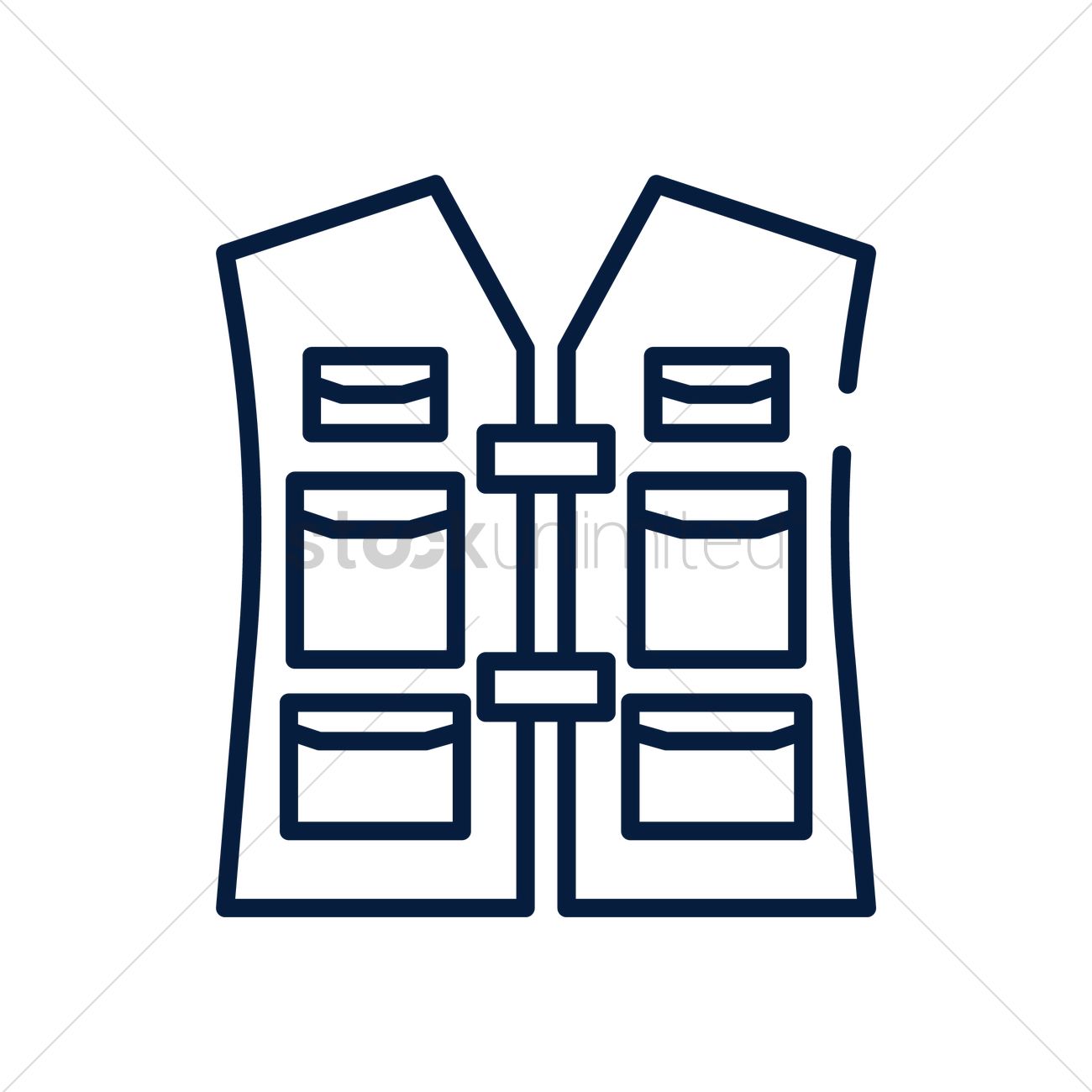 1300x1300 Safety Jacket Vector Image