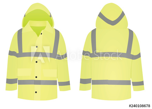 500x361 Yellow Safety Jacket Vector Illustration