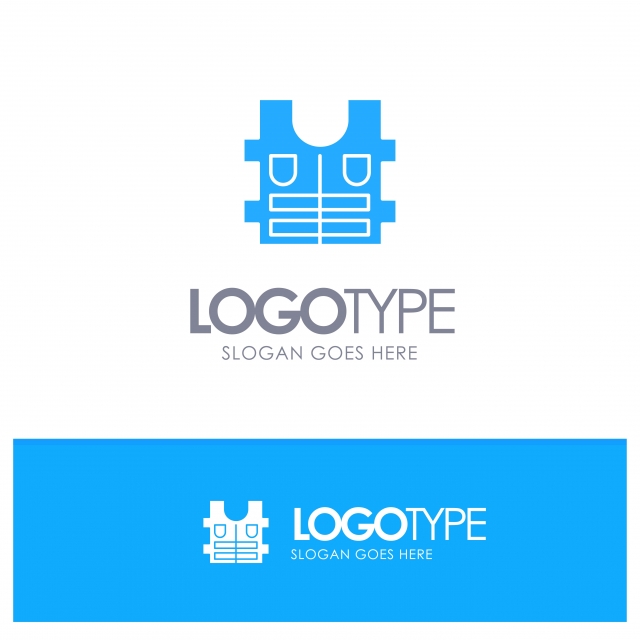 640x640 Jacket Life Safety Blue Logo Vector Template For Free Download