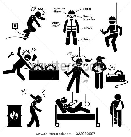450x470 Occupational Safety And Health Worker Accident Hazard Pictogram