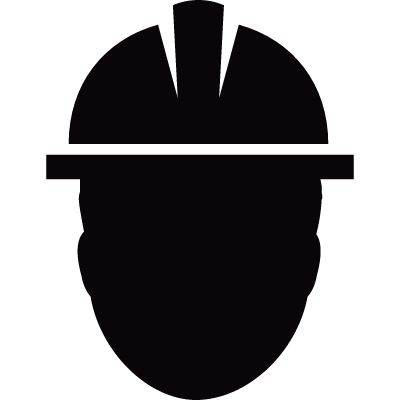 400x400 Worker With Safety Helmet Logo Safety Helmet, Helmet Logo