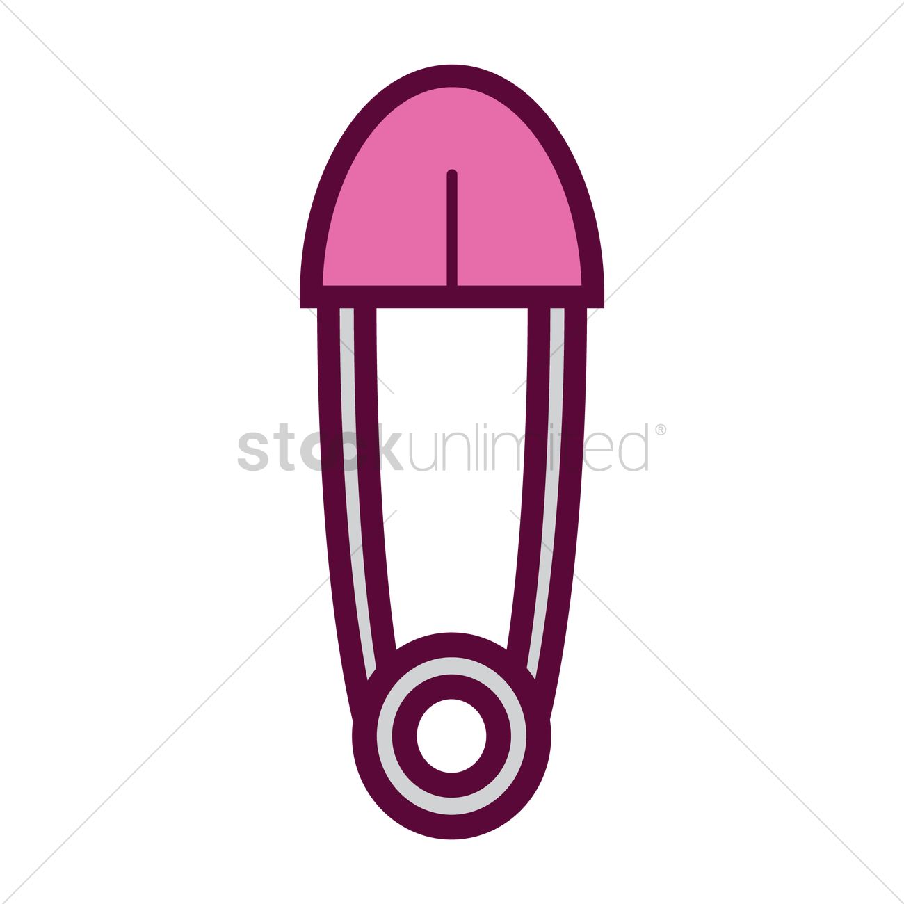 1300x1300 Safety Pin Vector Image