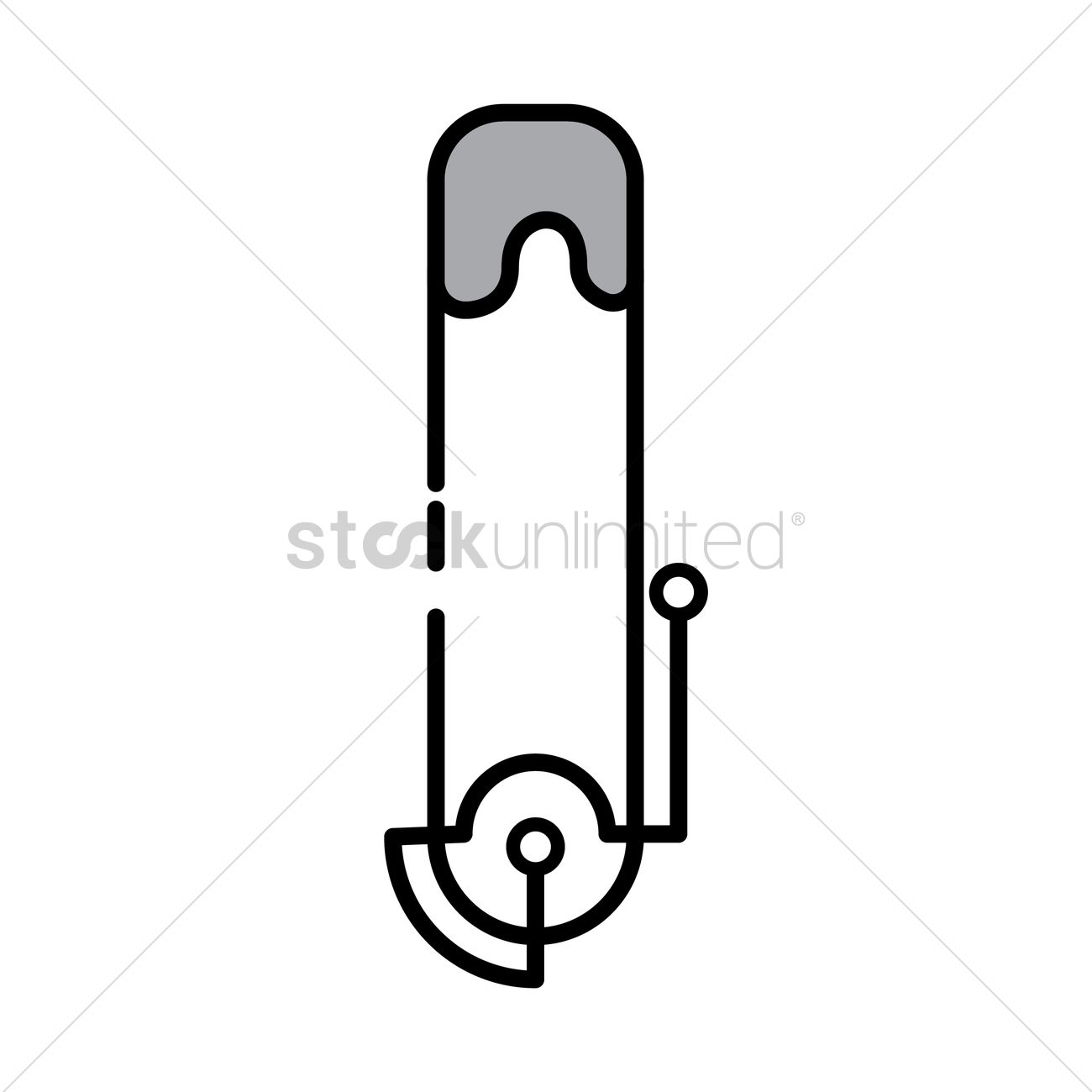 1300x1300 Safety Pin Vector Image