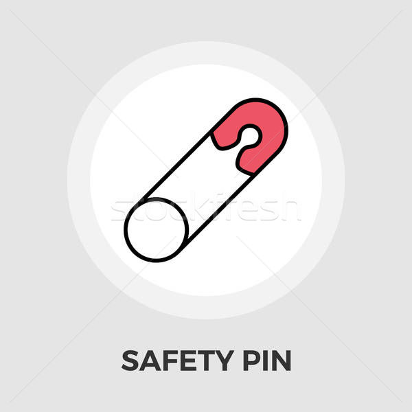 600x600 Safety Pin Vector Flat Icon Vector Illustration Oleksii