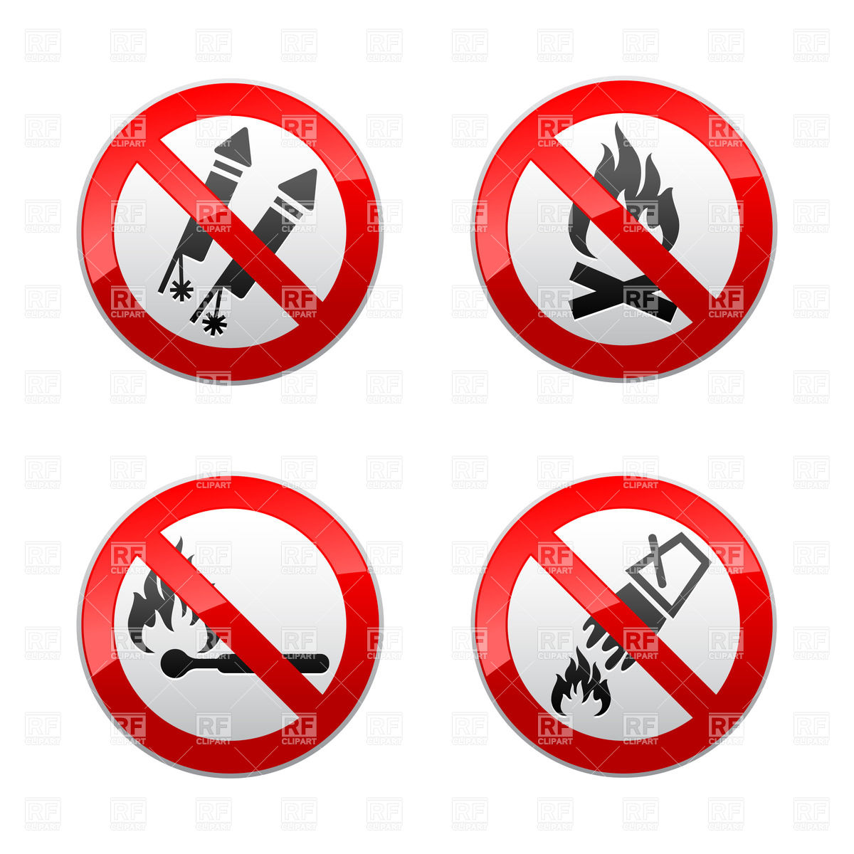 1200x1200 Prohibited Signs