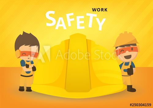 500x354 Construction Worker Repairman Banner, Safety First, Health
