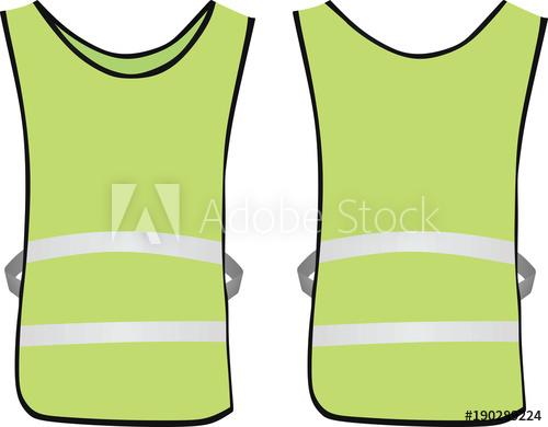 500x390 Green Safety Vest Vector Illustration