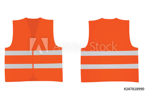 500x315 Orange Safety Vest Vector Illustration