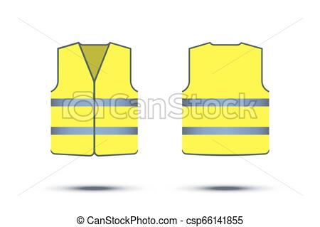 450x319 Yellow Reflective Safety Vest Isolated On White Background Vector