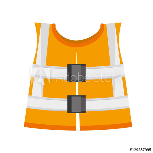 500x500 Reflective Vest Safety Work Vector Illustration