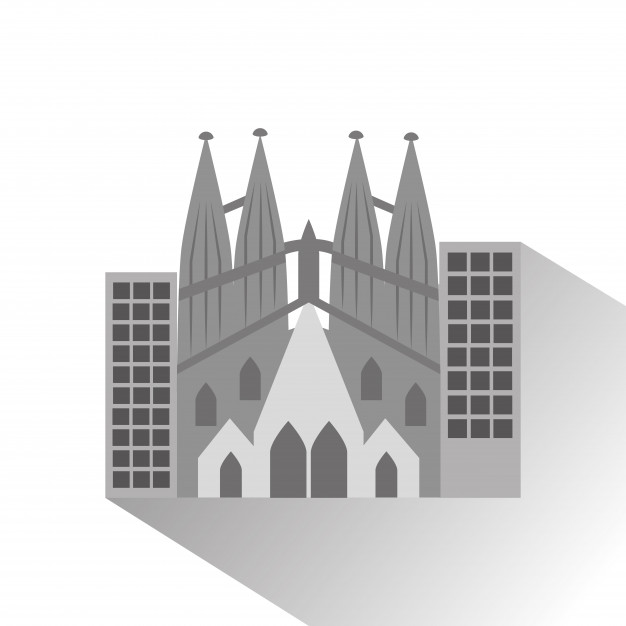 626x626 Sagrada Familia Gaudi Basilica Vector Premium Download