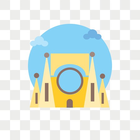 450x450 Sagrada Familia Vector Icon Isolated On Transparent Background