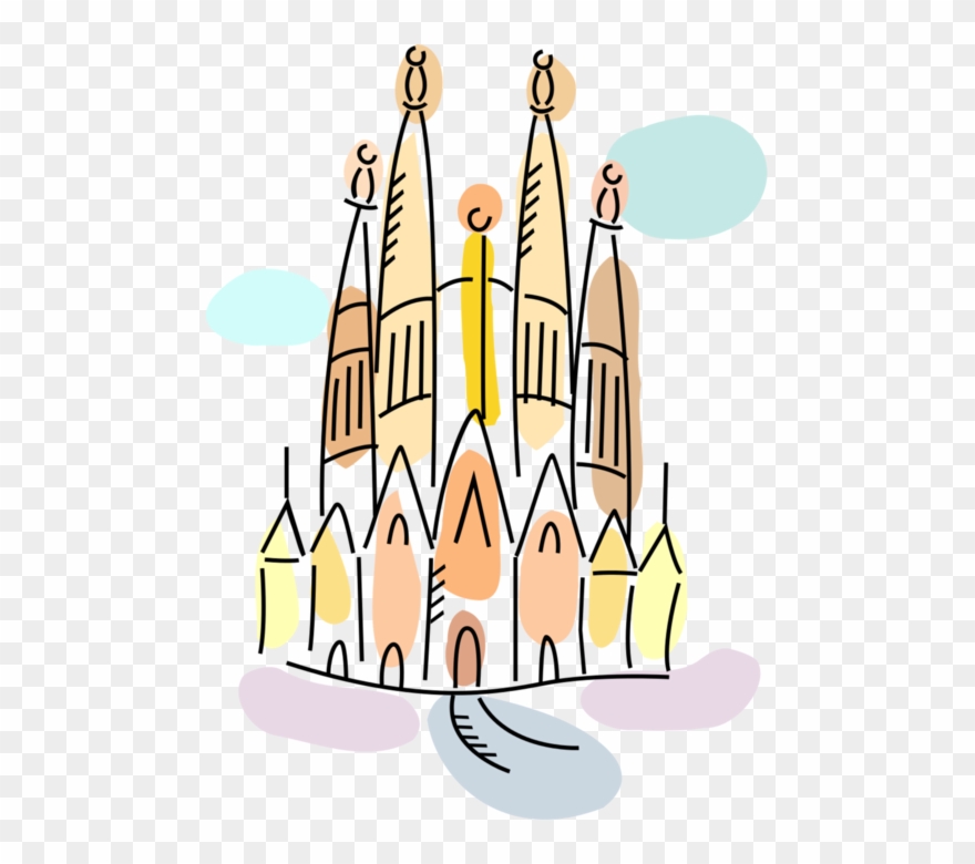 880x780 Vector Illustration Of La Sagrada Basilica