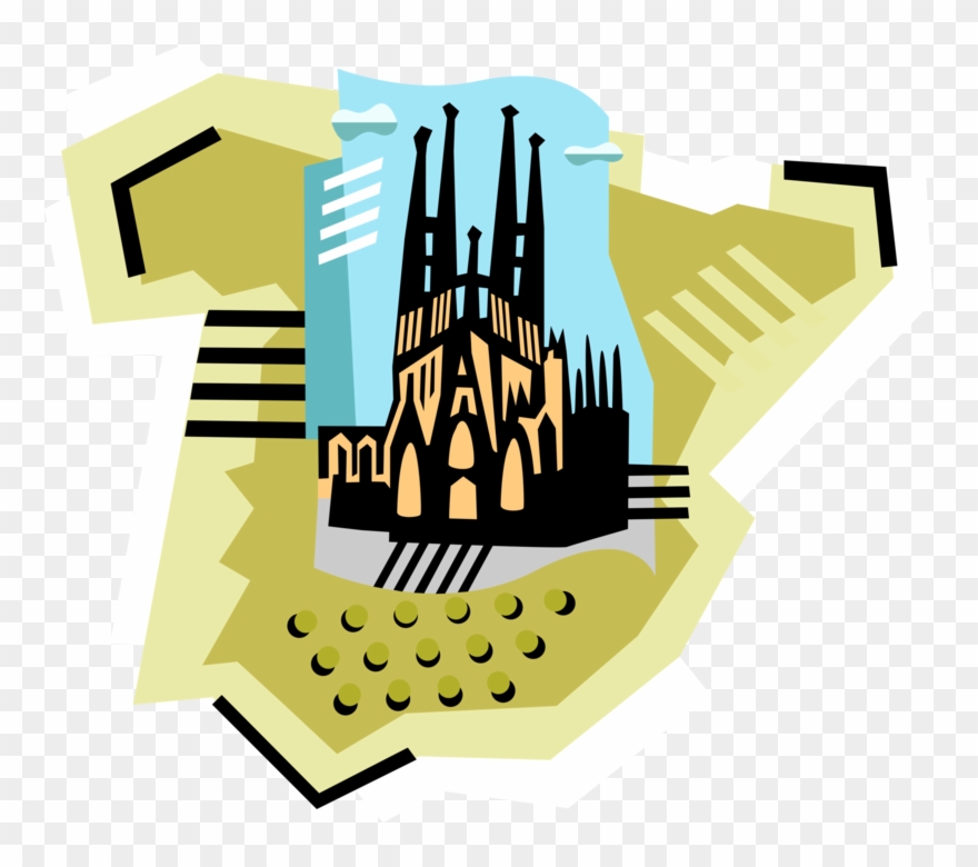 880x780 Vector Illustration Of La Sagrada Basilica Clipart