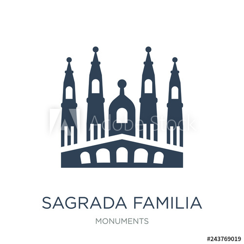 500x500 Sagrada Familia Building Icon Vector On White Background, Sagrad