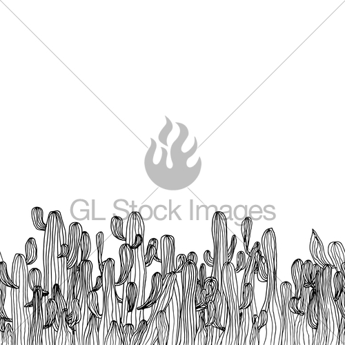 Vector Seamless Cactus Border From Saguaro Cactus Sketch Gl 500x500 Vector Seamless Cactus Border From Saguaro Cactus Sketch Gl