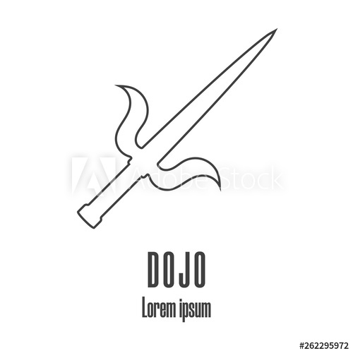 500x500 Line Style Icon Of A S Dojo Logo Clean And Modern Vector