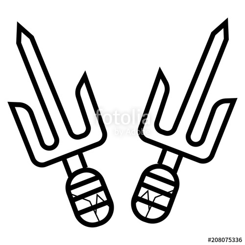 500x500 Pair Of Sai Icon Stock Image And Royalty Free Vector