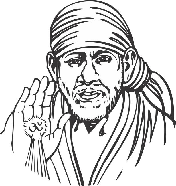615x650 Sai Baba Clipart Vector Clipart Portal