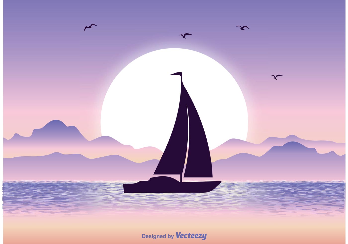 1400x980 Sailing Boat Free Vector Art