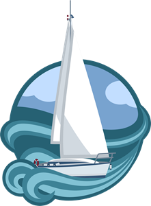221x300 Elegant Boat Sailing In The Sea Logo Vector