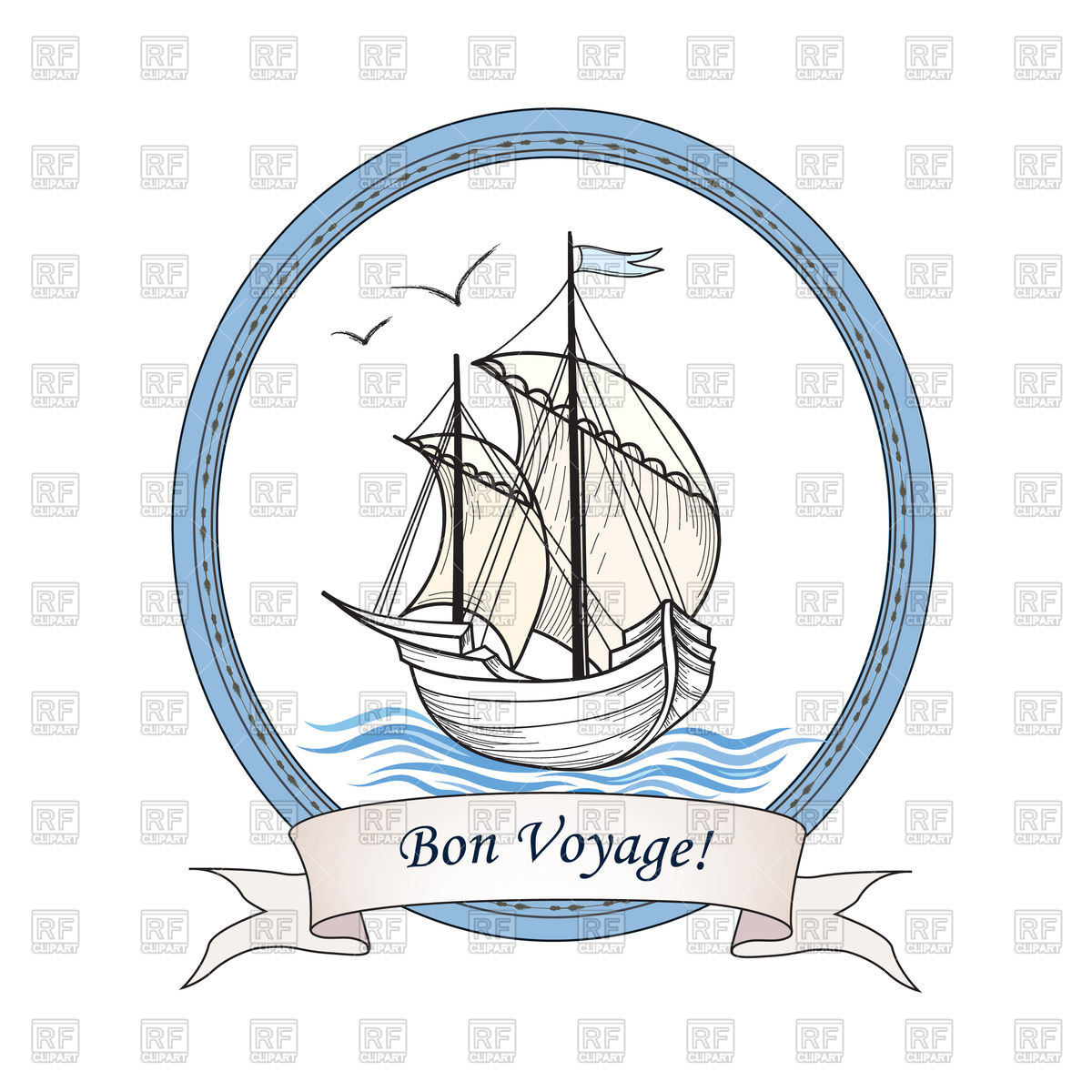 1200x1200 Sailing Ship Emblem Vector Image Of Travel Terriana