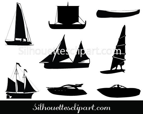 500x400 Sailboat Silhouette Vector Graphics Free Download Silhouettes Vector