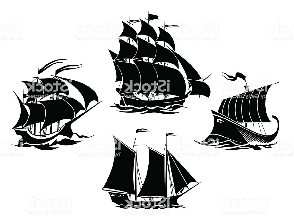 1228x921 Silver Sailboat Silhouette Vector Studiogrfx