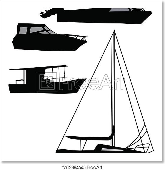 561x581 Free Art Print Of Ship Silhouette Vector Freeart