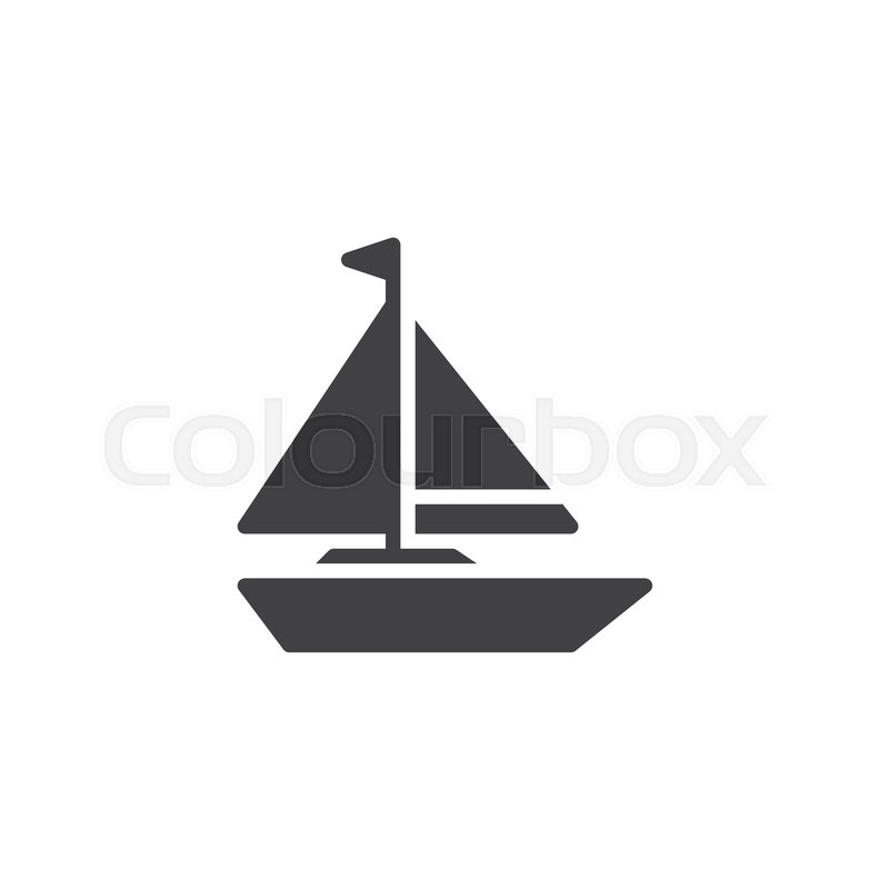 800x800 Sailboat Vector Icon Filled Flat Sign Stock Vector Colourbox