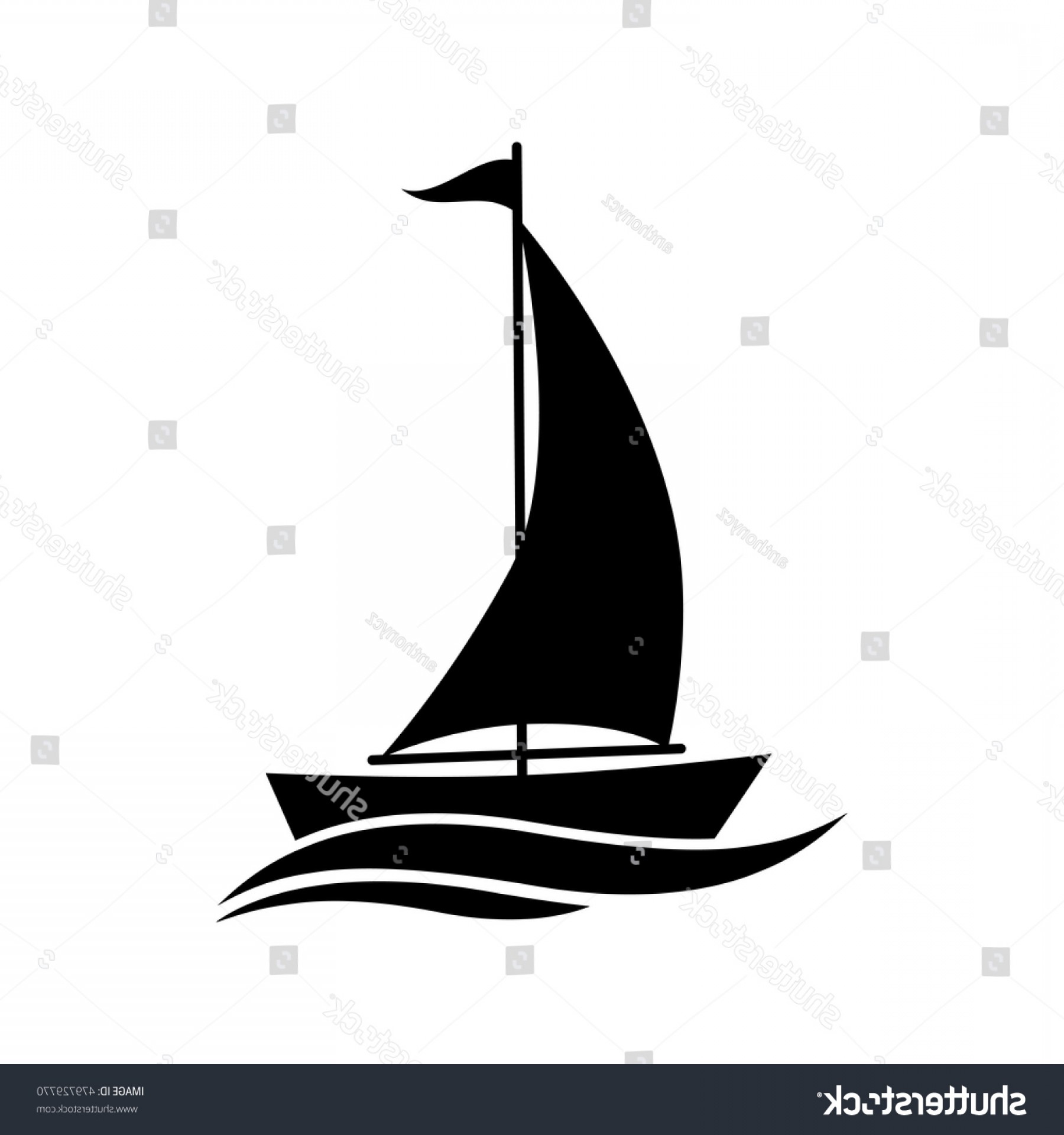 1800x1920 Black Sailboat Vector Icon On White Soidergi