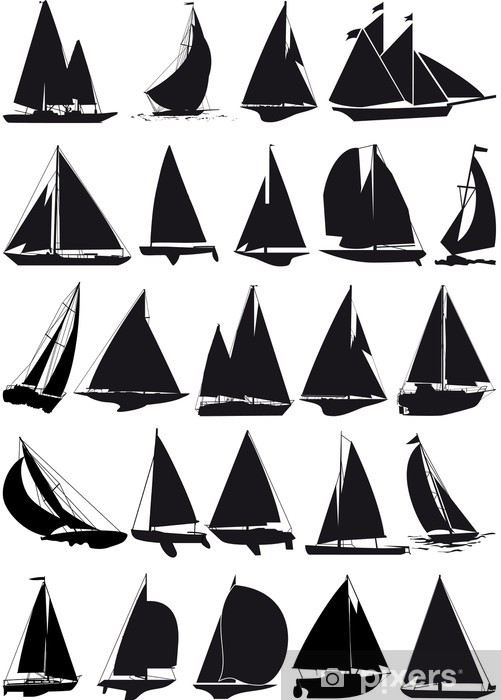 501x700 Sailboat Vector Silhouettes Sticker We Live To Change
