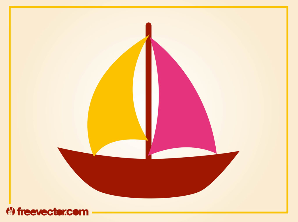 1024x765 Stylized Sailboat Vector Vector Art Graphics