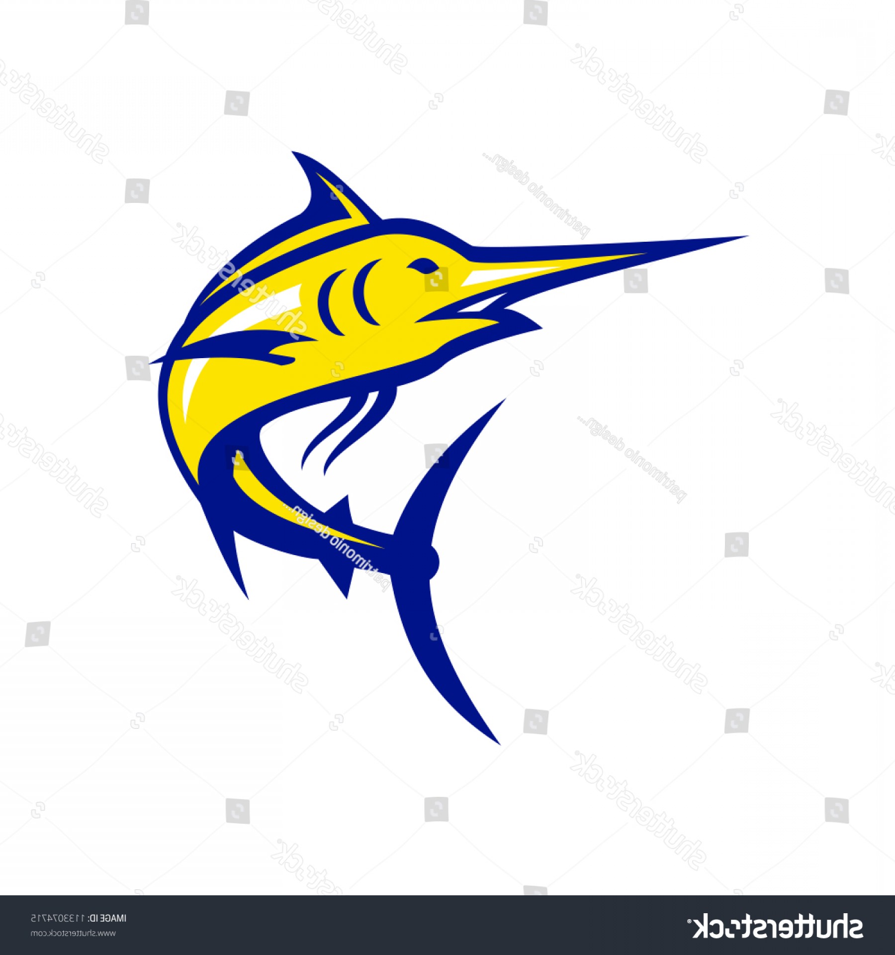 1800x1920 Mascot Icon Illustration Blue Marlin Sailfish Soidergi