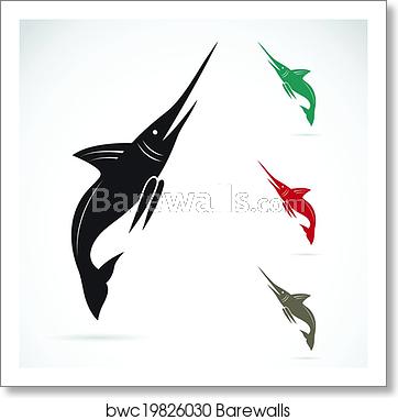 362x382 Vector Image Of An Sailfish, Art Print Barewalls Posters