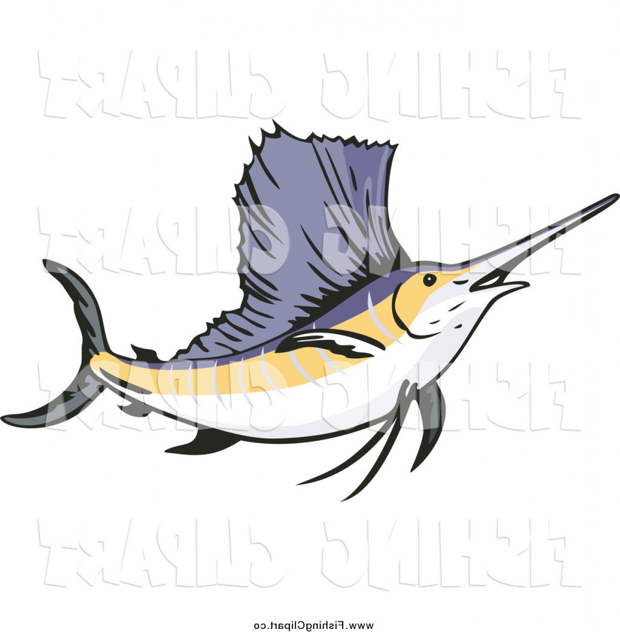 1228x1252 Clip Art Of A Sailfish