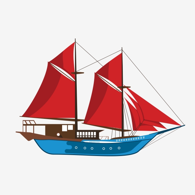 640x640 Indonesian Legend Sailing Ship Vector Illustration, Boats