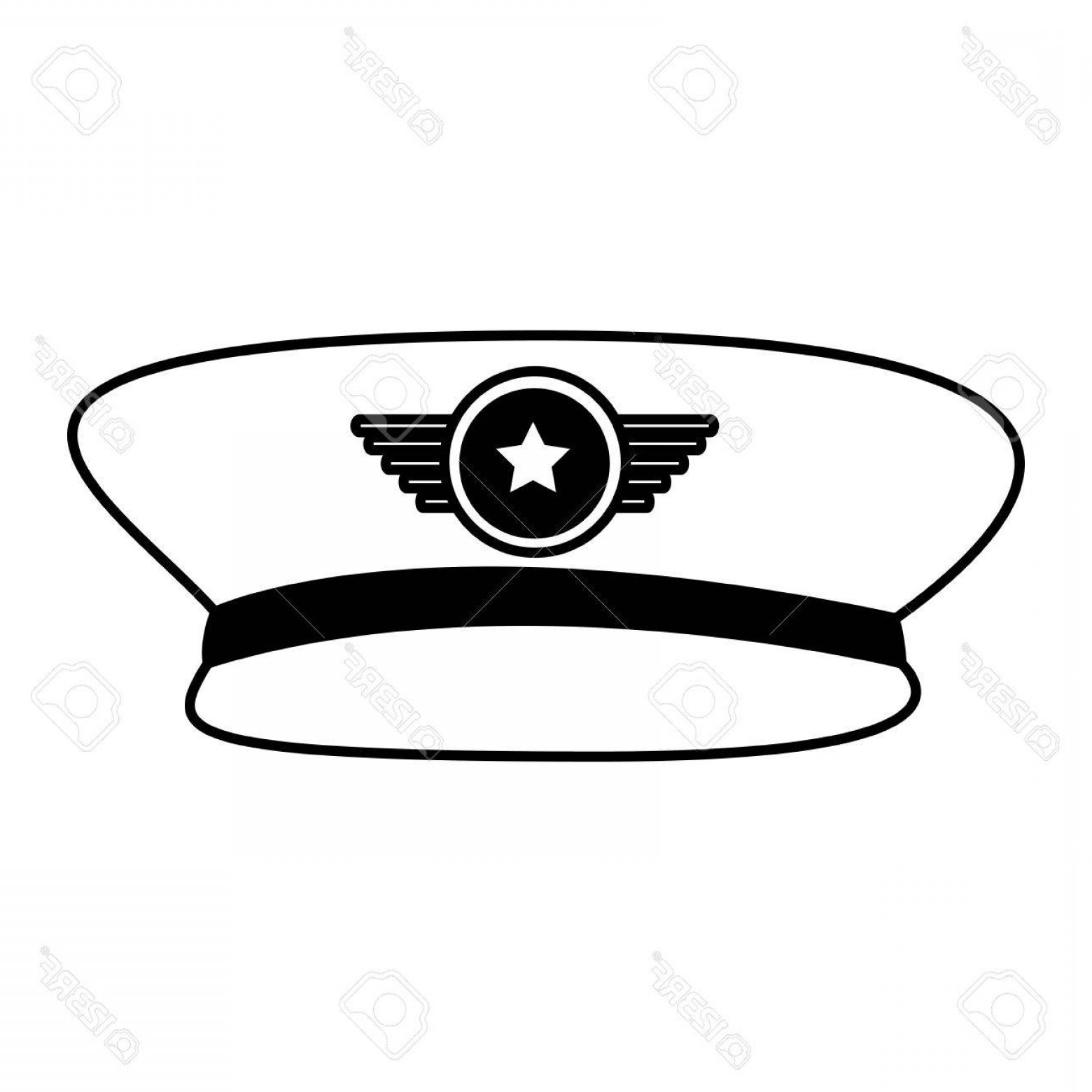 1560x1560 Photostock Vector Army Officer Hat Icon Vector Illustration Design