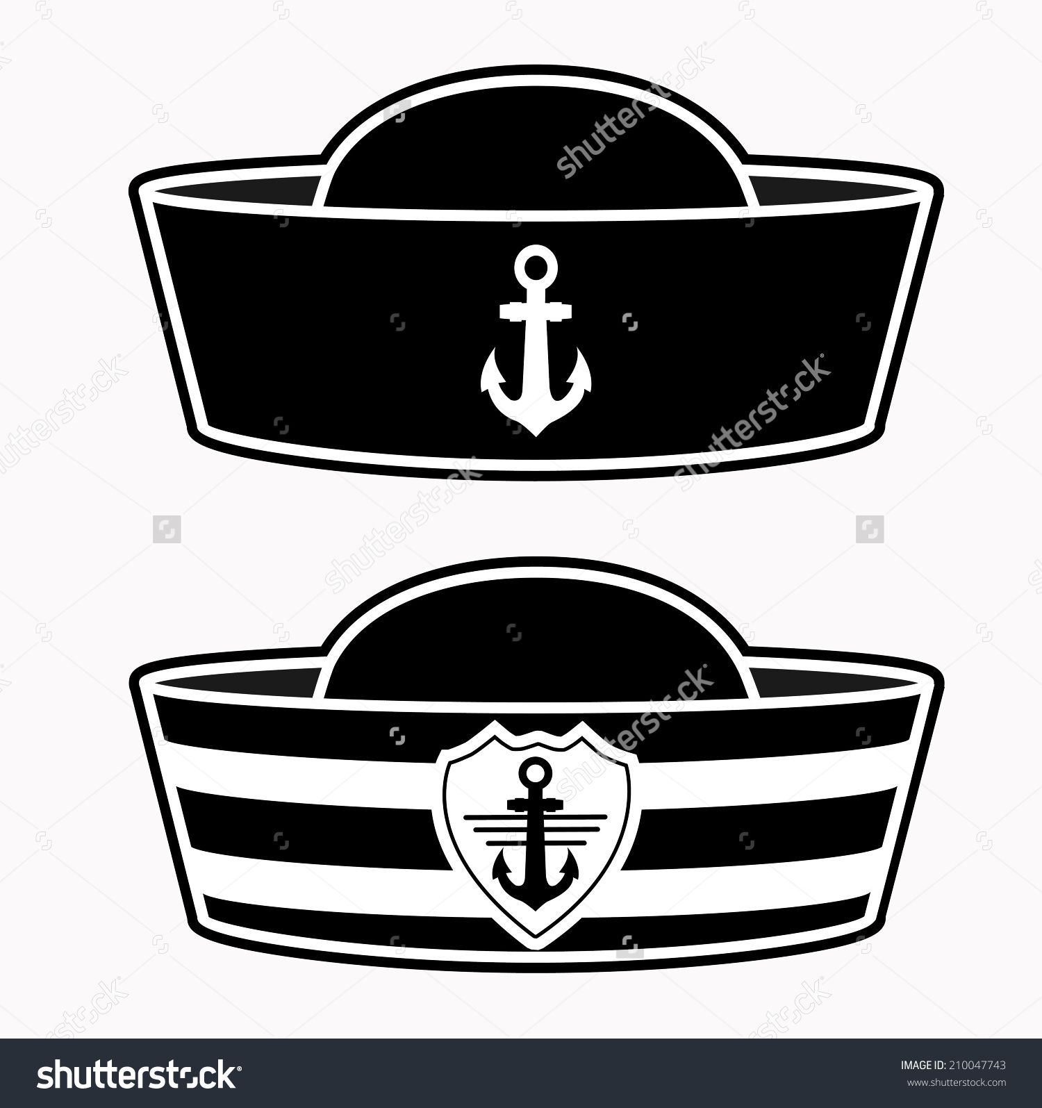1500x1595 Sailor Hat Silhouette Vector