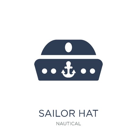 450x450 Sailor Hat Icon Trendy Flat Vector Sailor Hat Icon On White