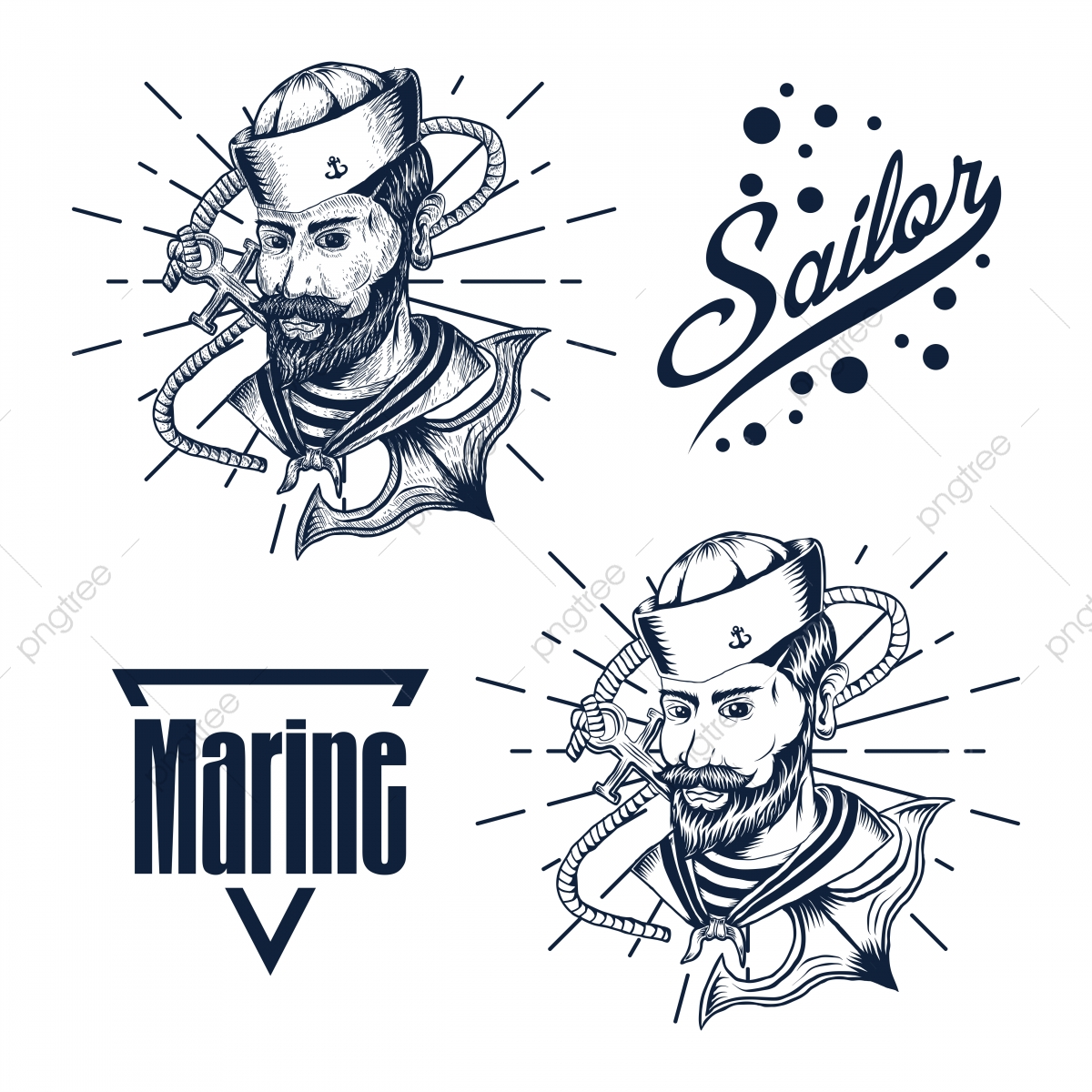 Sailor Man Hand Draw Vector Illustration, Anchor, Background 1200x1200 Sailor Man Hand Draw Vector Illustration, Anchor, Background