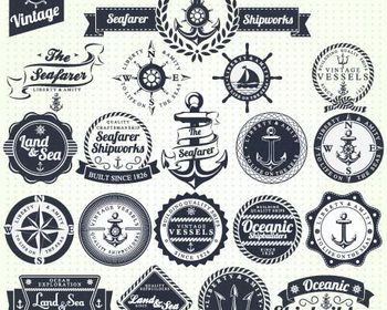 Vintage Sailor And Mariner Logo Vector From Cool 350x280 Vintage Sailor And Mariner Logo Vector From Cool