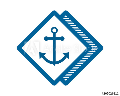Blue Anchor Port Dock Sailor Marine Navy Image Vector Icon Logo 500x400 Blue Anchor Port Dock Sailor Marine Navy Image Vector Icon Logo