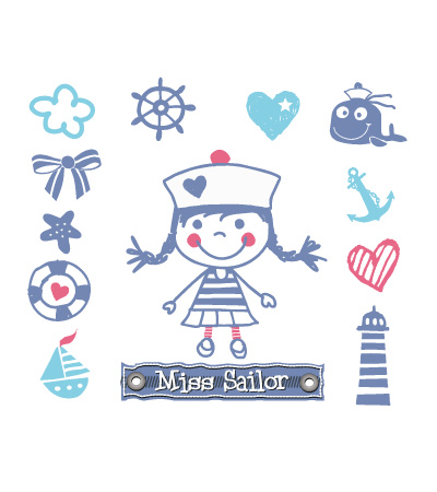 400x450 Miss Sailor Vector Kidsfashionvector Cute Vector Art For Kids