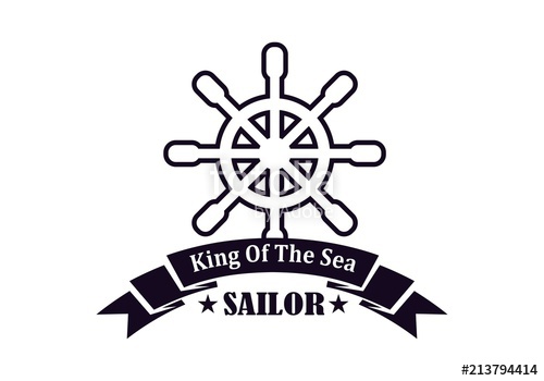500x350 Nautical Seafarer, Marine Sea Sailor Vector Icons Stock Image