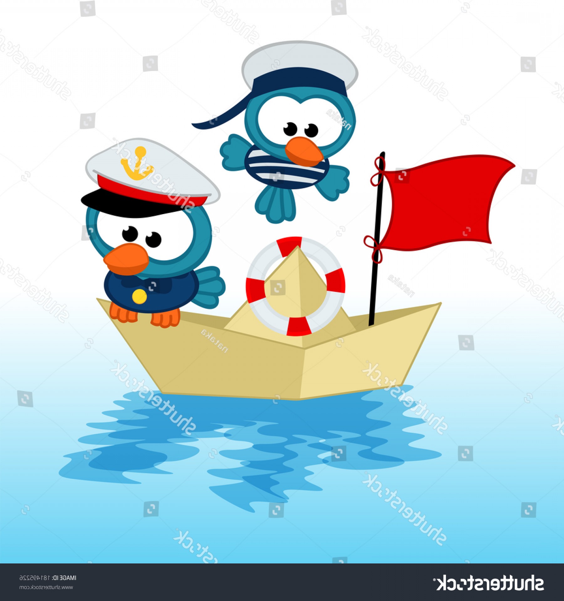 1800x1920 Bird Captain Sailor Vector Illustration Handandbeak