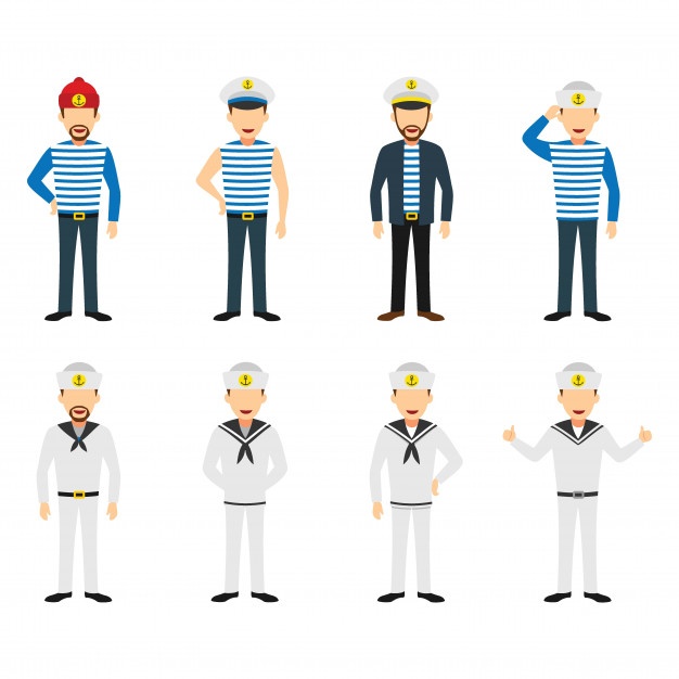 626x626 Sailor Character Vector Premium Download