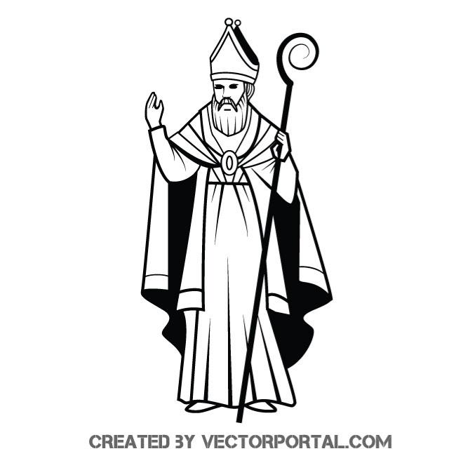 Saint Nicholas Vector Image 660x660 Saint Nicholas Vector Image