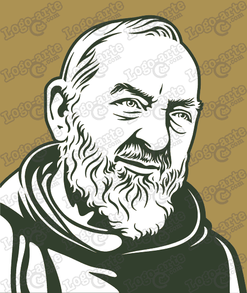 Saint Padre Pio Vector For Cutting Plotter And Engraving 501x594 Saint Padre Pio Vector For Cutting Plotter And Engraving