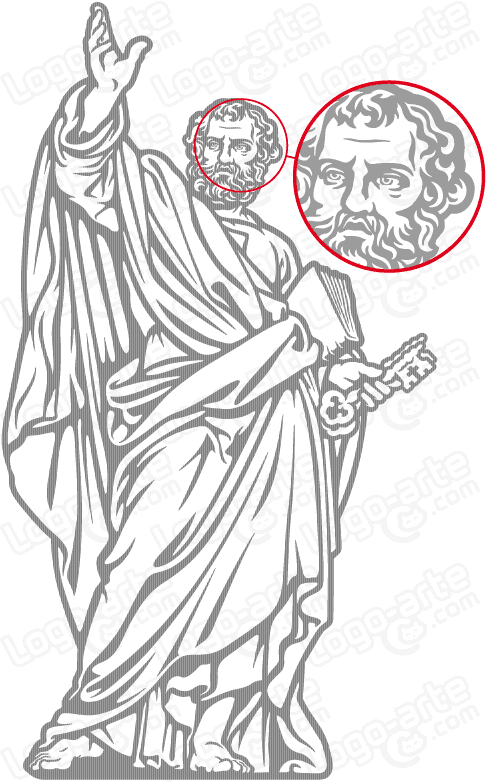 Vector Image Of Saint Peter For Cutting Plotter And Engraving 486x783 Vector Image Of Saint Peter For Cutting Plotter And Engraving